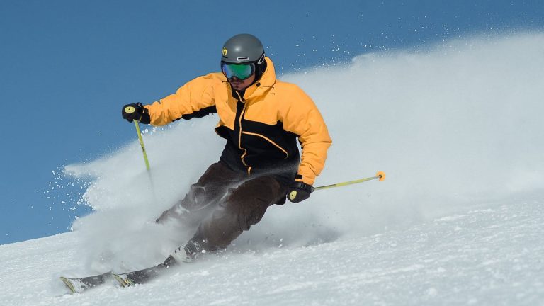 man using ski